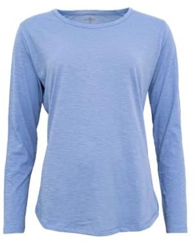 Costa Mani Basic-langarm-t-shirt – blau