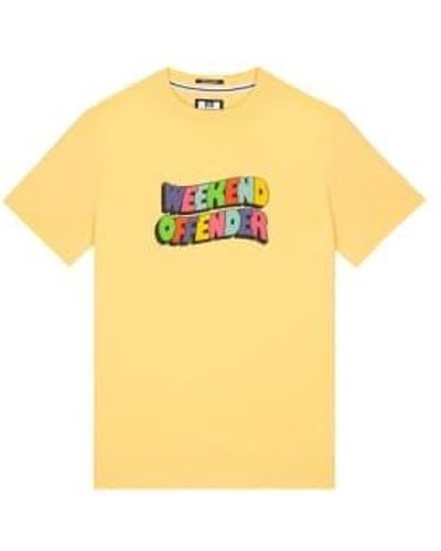 Weekend Offender Hallelujah Graphic T Shirt In Butter - Giallo