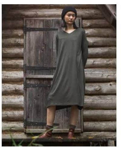 Beaumont Organic Aw23 Myrtle Cotton Jersey Dress - Grey