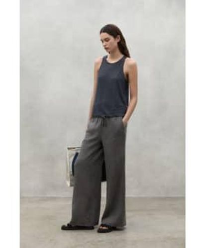 Ecoalf Charcoal Mosa Linen Pants - Grigio