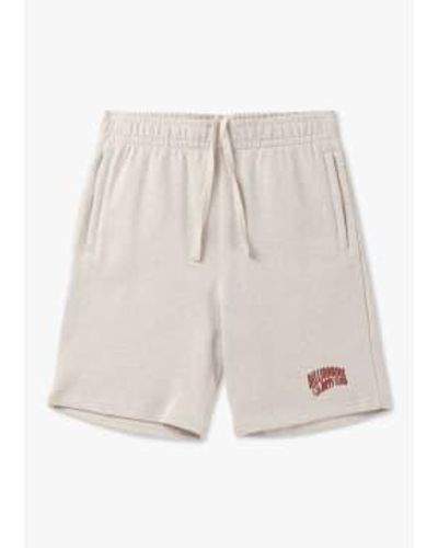 BBCICECREAM Mens Small Arch Logo Sweat Shorts In Oat - Neutro