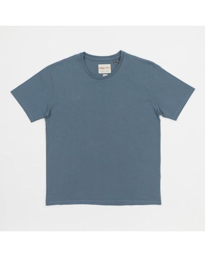 Uskees Loose Fit Organic Cotton Short Sleeve T-shirt In Teal - Blue