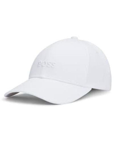 BOSS Zed Embroidered Cotton Cap - Bianco