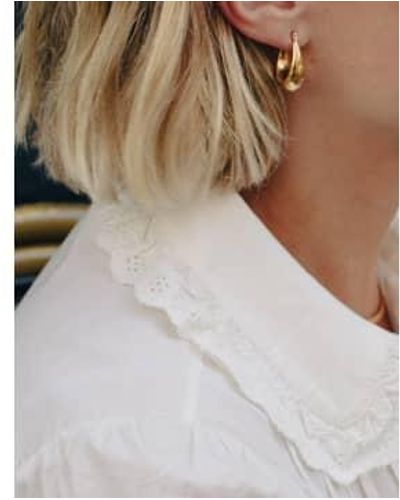 Nordic Muse Boucles d'oreilles en or au gras en or, en or 18k sans ternissement durable toujours - Métallisé