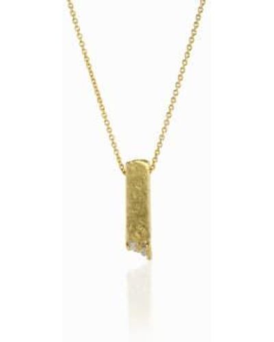 injewels Pendant Necklace Ara 14K Gold Plated - Metallizzato