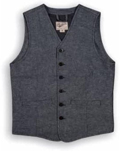 Pike Brothers 1905 Hauler Vest Grey Linen - Blu