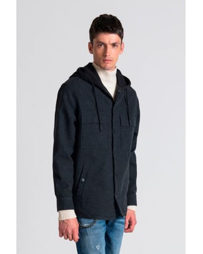 Antony Morato Hooded Overshirt - Blue