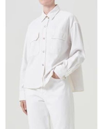 Agolde Gwen Slice Shirt - Weiß