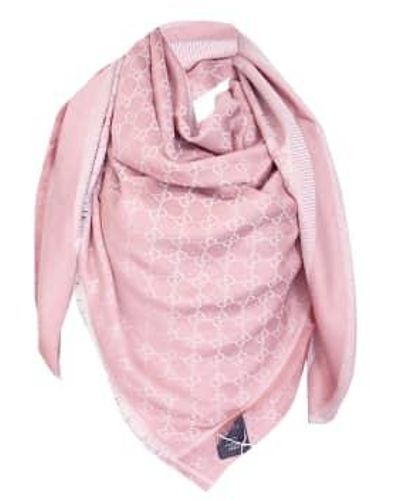 Gucci Ssima Scarf Made Of Soft Wool And Silk Rose - Rosa