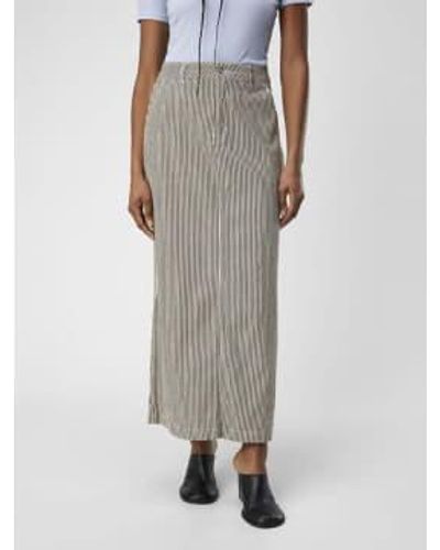 Object Sola Twill Maxi Skirt S - Gray
