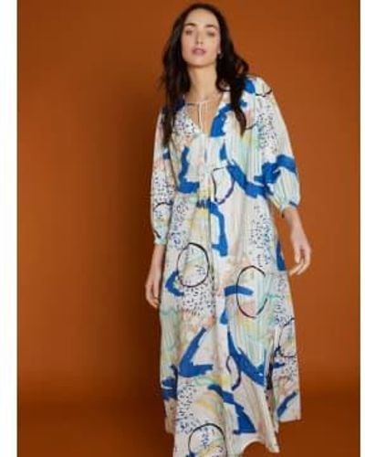 MEISÏE Printed Cotton Dress - Blu