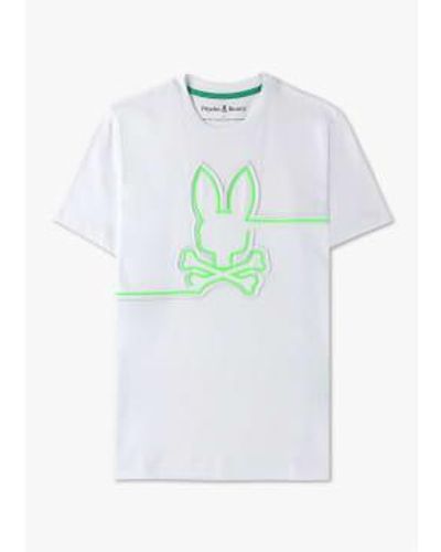 Psycho Bunny S Chester Embroidered Graphic T-shirt - White