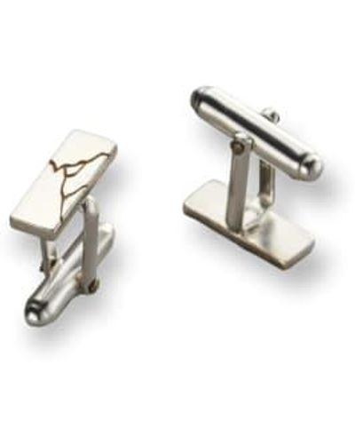 Posh Totty Designs Kintsugi Cufflinks Sterling Sterling - Metallic
