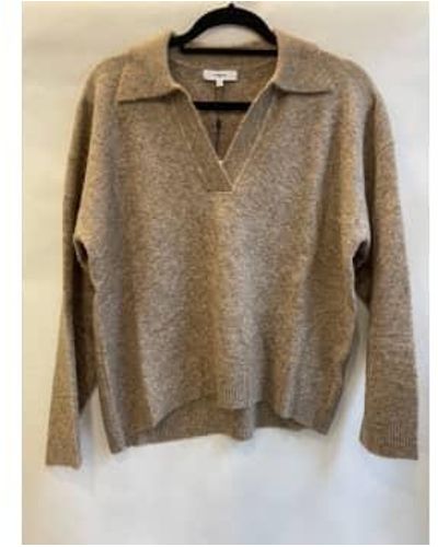 Suncoo Patcho Taupe Knitted Sweater T2 - Green