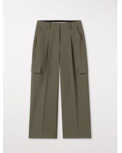 Luisa Cerano Cargo Trousers With Front Pleat Greyish - Verde