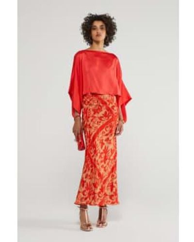 Ottod'Ame Ottodame Oriental Skirt And Beige - Rosso