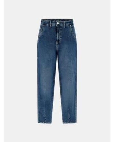 Guess New Andrea Barrel Jeans Or Baie - Blu
