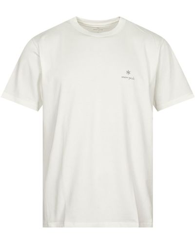 Snow Peak Logo -T -Shirt - Weiß