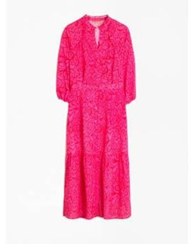 Vilagallo Ikat Brielle Dress Uk 14 - Pink