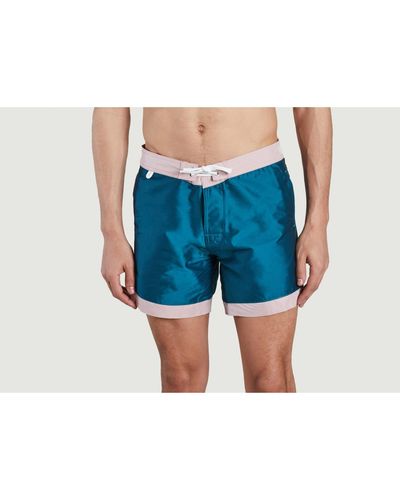 Cuisse De Grenouille Two-tone Swim Shorts - Blue