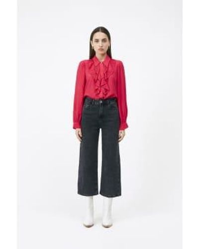 Suncoo Rico Wide Jeans Black - Red