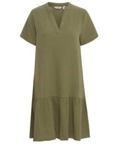 B.Young Byiberlin Short Dress Olivine Uk 8 - Green