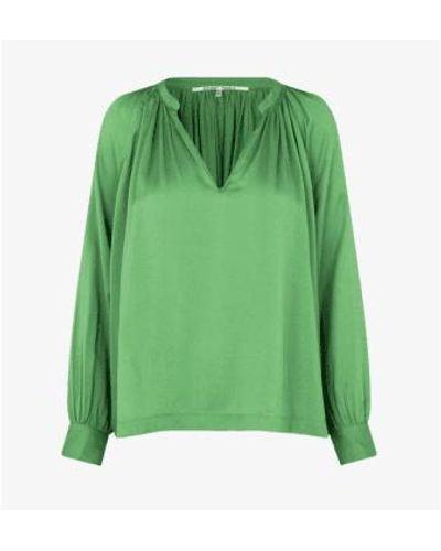 Second Female Drape Tunic Blouse In Shamrock - Verde