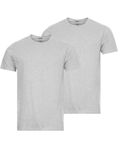 Edwin T-shirts à double pack Grey Marl - Gris