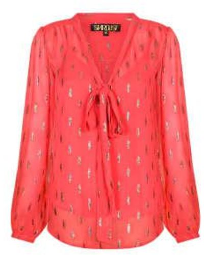 Stardust Candy Blouse Raspberry Confetti Large(uk12-14) - Red