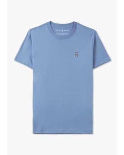 Psycho Bunny Herren klassischer crew-nacken-t-shirt in blau