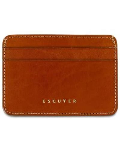 Escuyer Cardholder Leather - Brown