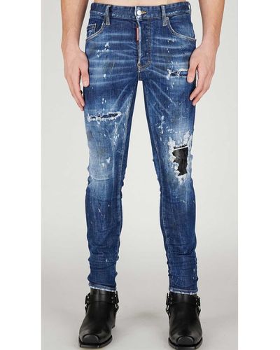 DSquared² Jeans Super Twinky Con Parche De Piel – 54, Azul