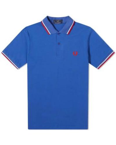 Fred Perry Reissues original twin tipped polo bright - Azul