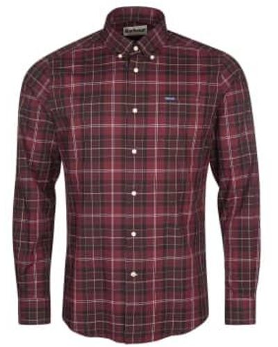 Barbour Wetheram Tailo Shirt Winter M - Red