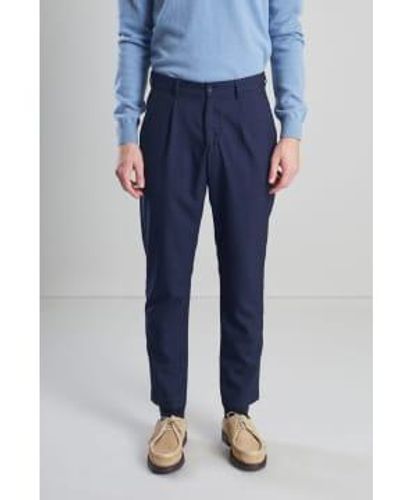 L'Exception Paris Navy Darted Suit Trousers 50 - Blue