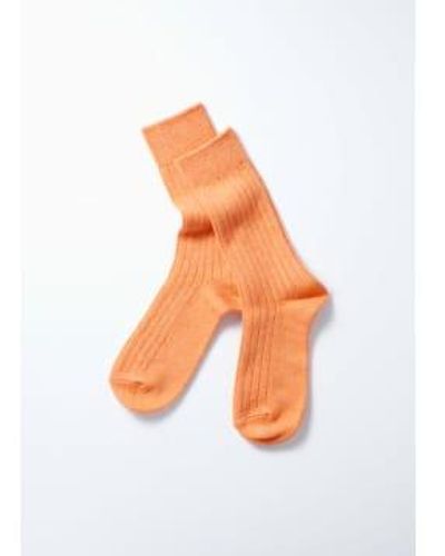 RoToTo Calcetines lana color naranja claro calcetines
