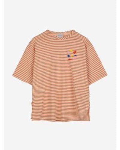 Bobo Choses Oversize Striped T -shirt Xs - Pink