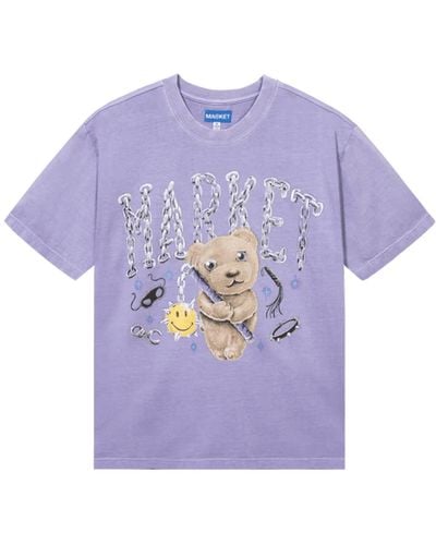 Market T-shirt d'ours à noyau souple - Violet