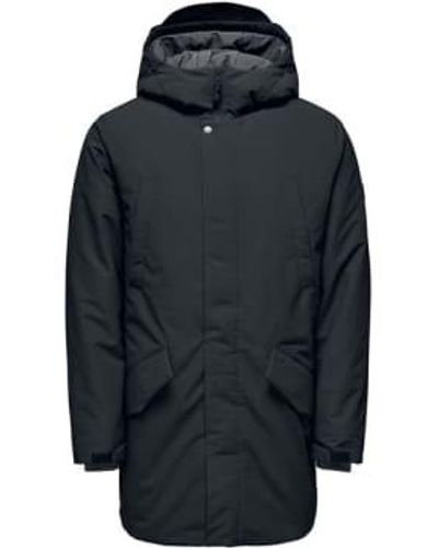 Only & Sons Waterproof Parka - Blue