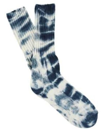 Escuyer Graphite Tie Dye Socks 39-45 - Blue