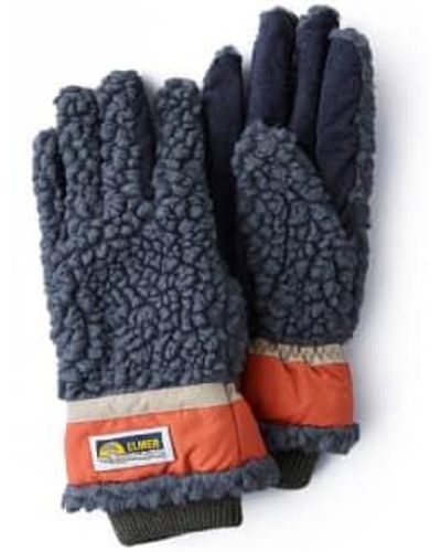 Elmer Gloves Guante conductivo pelo largo lana caqui - Azul