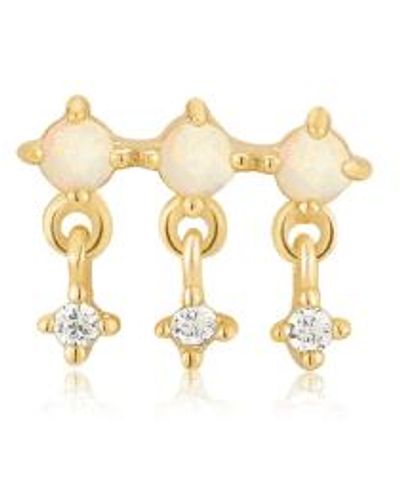 Ania Haie Kyoto opal drop sparkle barbell parring individual - Metálico