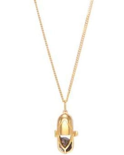 CAPSULE ELEVEN Capsule Crystal Pendant Or 24Ct Plated Sterling Silver - Metallizzato