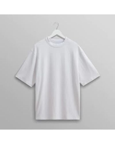 Wax London Milton t -shirt bio -baumwolle weiß