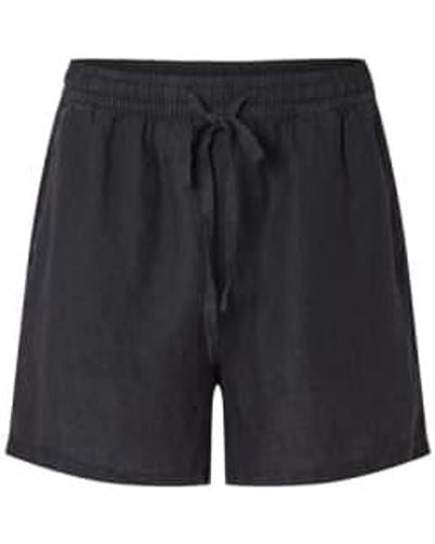 SELECTED Slflinnie Linen Shorts - Nero
