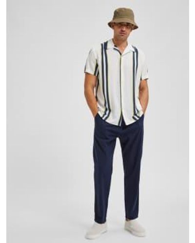 SELECTED Blue Relaxed Linen Pants