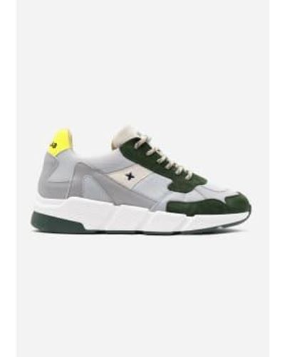 Newlab Sneakers Racer Green - Bianco