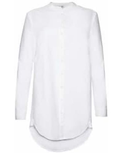 Great Plains Core Oxford Longline Cotton Shirt Organic Cotton - White
