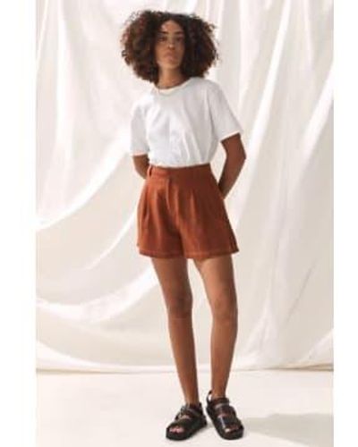 Sancia The Cinzia Shorts Rust Xs - White