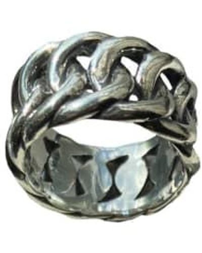 CollardManson 925 anillo cana plata - Verde